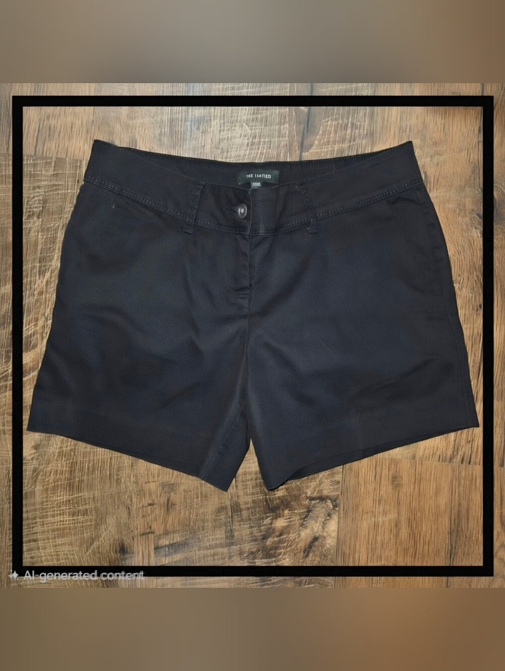 The Limited Black Tailored Chino Shorts